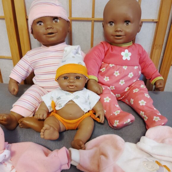LOT OF 3 DOLLS YOU & ME INTERACTIVE DOLL AFRICAN AMERICAN 16" REALISTIC GIGO 9" - Picture 4 of 4